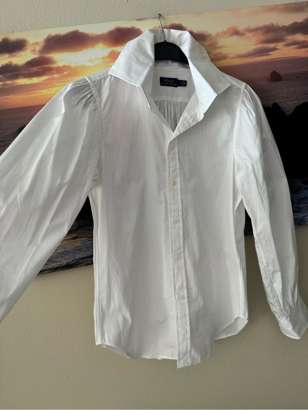 Polo Ralph Lauren Women's White Long-Sleeve Button Down Shirt/ 2/ New - Picture 2 of 12